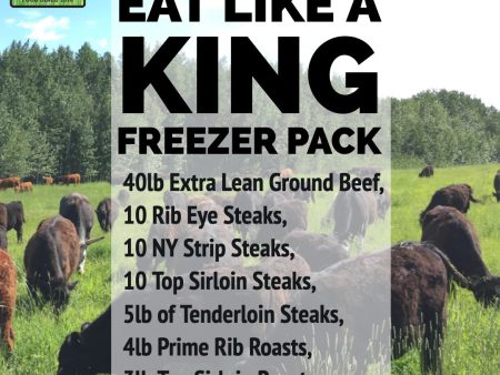 Eat Like a King Freezer Pack- Organic Grass Finished- 70 lb of Beef Online Hot Sale