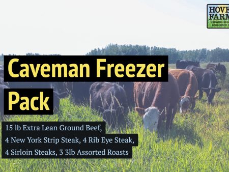 Caveman Freezer Pack- Organic Grass Finished- 30 lb of Beef Sale