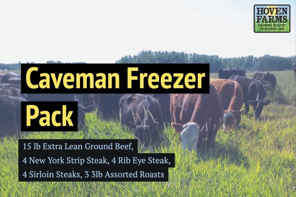 Caveman Freezer Pack- Organic Grass Finished- 30 lb of Beef Sale