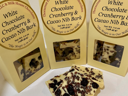 White Chocolate Cranberry & Cacao Nib Bark on Sale