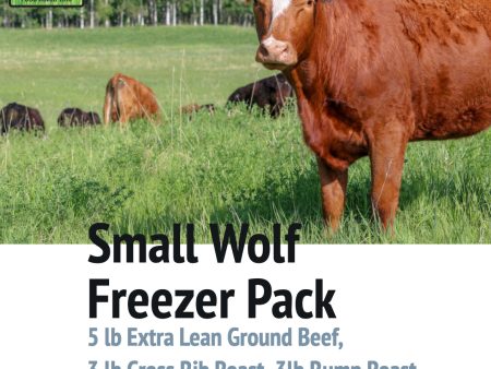 Small Wolf Freezer Pack- Organic, Grass Finished- 14 lb of Beef Fashion