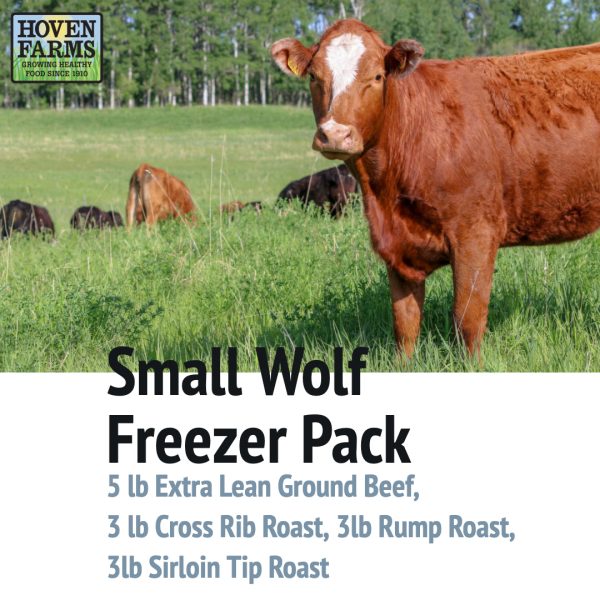 Small Wolf Freezer Pack- Organic, Grass Finished- 14 lb of Beef Fashion