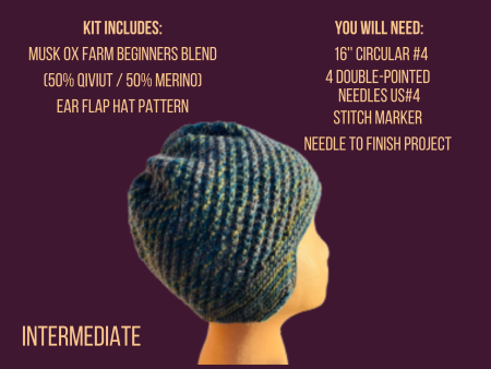 Ear Flap Hat Knitting Kit Online Hot Sale