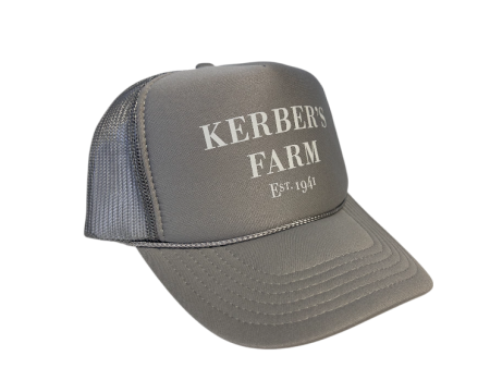 Light Gray Kerber s Farm Trucker Hat Fashion