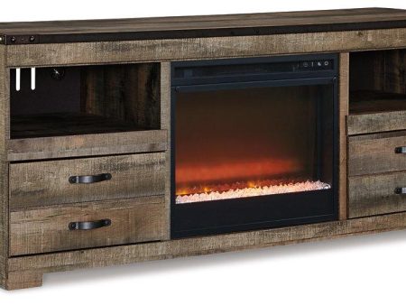 Trinell 63  TV Stand with Electric Fireplace For Cheap