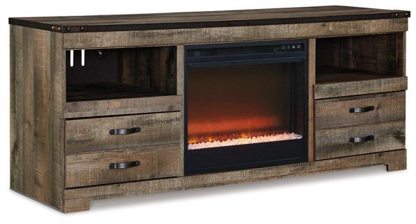 Trinell 63  TV Stand with Electric Fireplace For Cheap