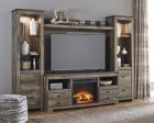 Trinell 4-Piece Entertainment Center with Electric Fireplace For Discount