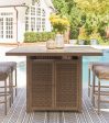 Walton Bridge Outdoor Bar Table with Fire Pit Online now