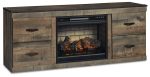 Trinell TV Stand with Electric Fireplace Sale