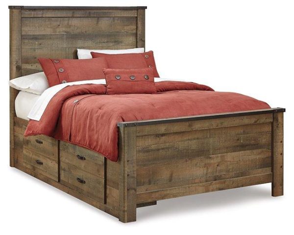 Trinell Bed with 2 Storage Drawers For Sale