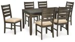 Rokane Dining Table and Chairs (Set of 7) For Sale