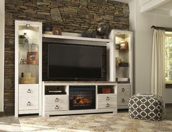 Willowton 4-Piece Entertainment Center with Electric Fireplace Online now