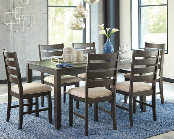 Rokane Dining Table and Chairs (Set of 7) For Sale