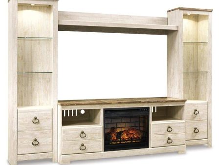 Willowton 4-Piece Entertainment Center with Electric Fireplace Online now