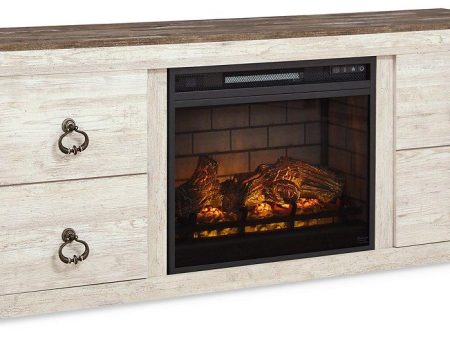 Willowton TV Stand with Electric Fireplace Discount