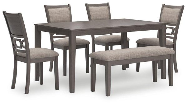 Wrenning Dining Table and 4 Chairs and Bench (Set of 6) For Cheap