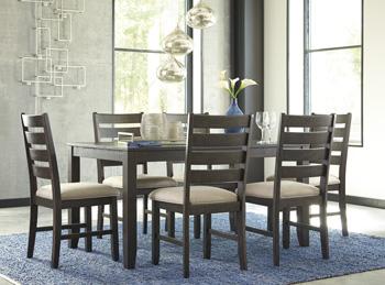 Rokane Dining Table and Chairs (Set of 7) For Sale