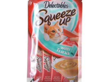 Delectables Squeeze Up Cat Treat - Tuna 4 Pack - (4 x 0.5 oz Tubes) by Hartz Online now