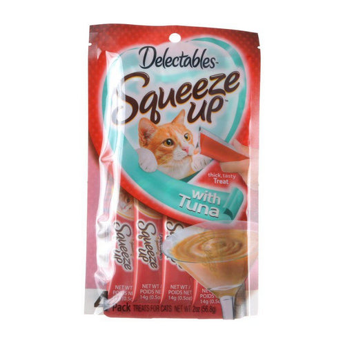 Delectables Squeeze Up Cat Treat - Tuna 4 Pack - (4 x 0.5 oz Tubes) by Hartz Online now