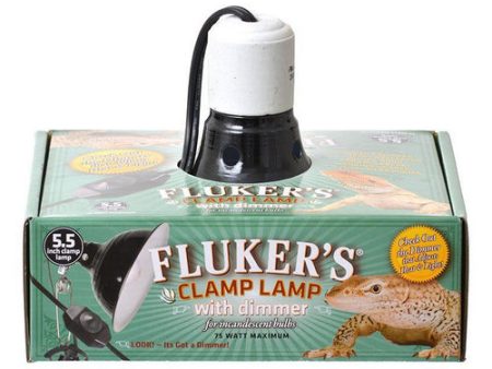 Clamp Lamp with Dimmer 75 Watt (5.5  Diameter) by Flukers Online Sale