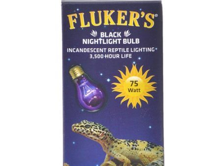 Black Nightlight Incandescent Bulb 75 Watt by Flukers Online Sale