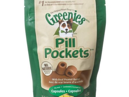 Pill Pocket Peanut Butter Flavor Dog Treats Large - 30 Treats (Capsules) by Greenies Online