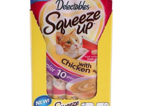 Delectables Senior Squeeze Up Lickable Cat Treat - Chicken 4 count by Hartz Supply