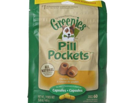 Pill Pocket Chicken Flavor Dog Treats Large - 60 Treats (Capsules) by Greenies For Sale