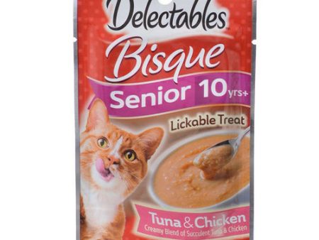 Delectables Bisque Senior Lickable Cat Treats - Tuna & Chicken 1.4 oz by Hartz Sale