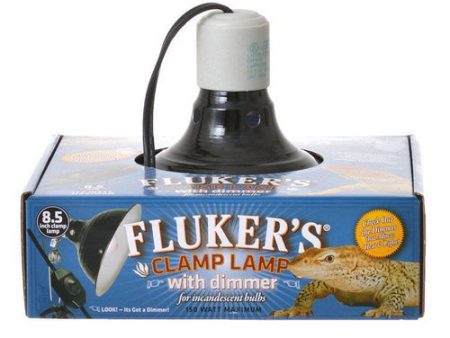 Clamp Lamp with Dimmer 150 Watt (8.5  Diameter) by Flukers For Cheap