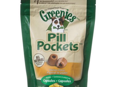 Pill Pocket Chicken Flavor Dog Treats Large - 30 Treats (Capsules) by Greenies Online